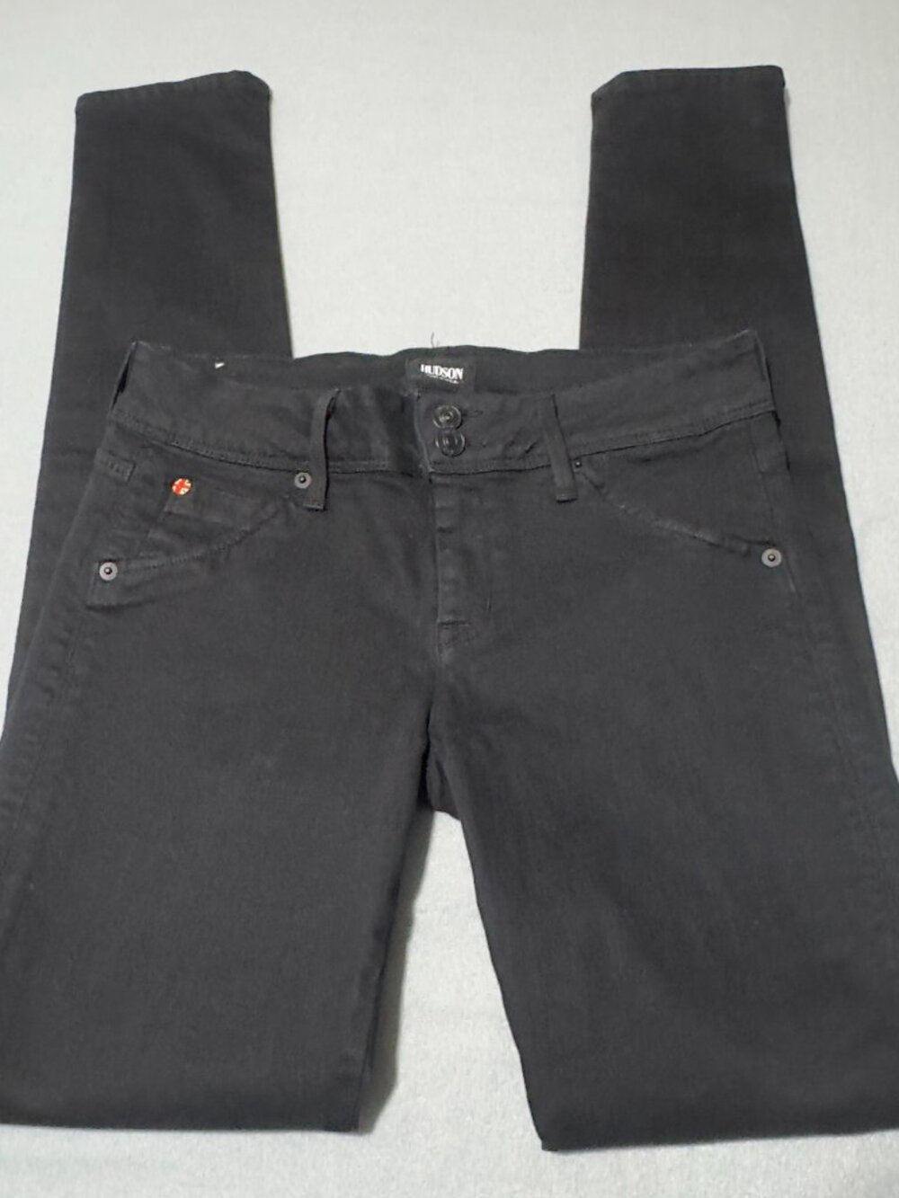 Hudson Collin Skinny Jeans Women’s 28 Black Supermodel Stretch Flap Pocket Y2K